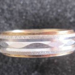 14K White Gold Wedding Band Ring Circa 1972 Size 9

