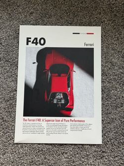 Metal ferrari F40 poster