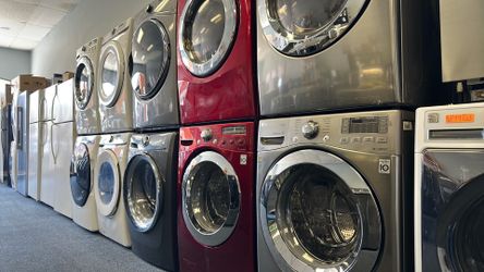 Front load stackable washer and dryer set