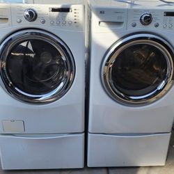 Set LG Tromm Washer And Dryer Electric Steam