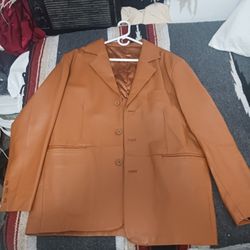 70's Style Leather Blazer Sz. LRG