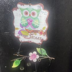 “Home Sweet Home” Owl Wind Chimes