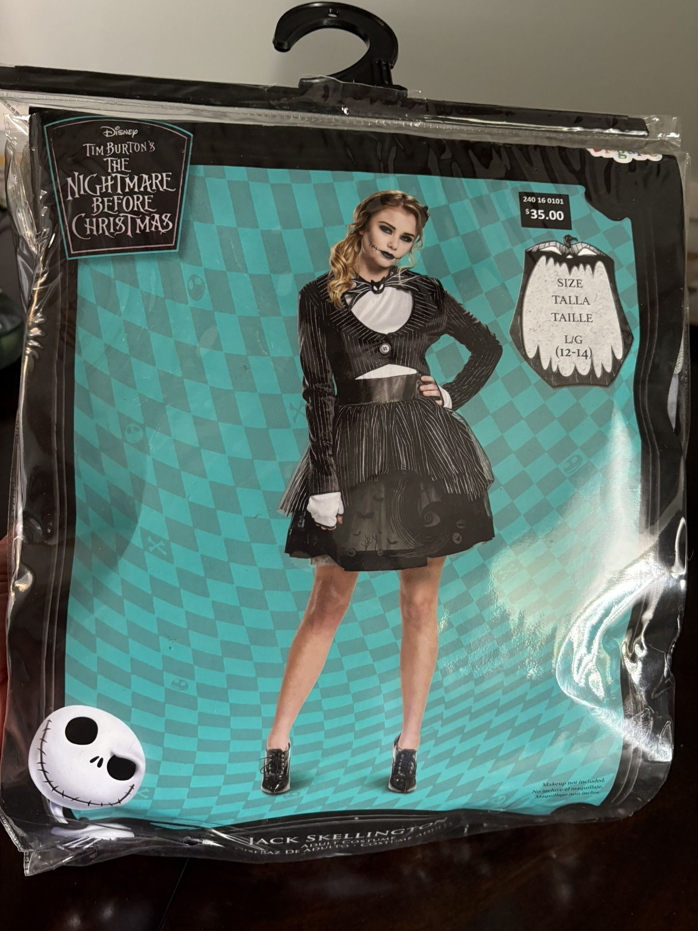 Adult Jack Skellington Costume Size L