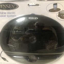 JENSEN SMPS-125 Portable Stereo Speaker For iPod/iPhone, MP3, Tablet, and Smartphone