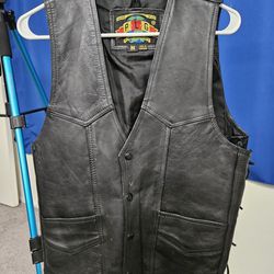 Genuine Leather Motorcycle Vest