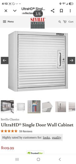 Seville classics 1 door wall cabinet
