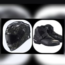 !!!Scorpion EXO R1 Oxny Helmet + Alpinestar SMX-v2 Boots