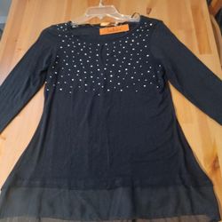 New Belldini Embellished Dress Top Women's Small 