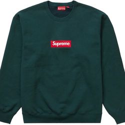Supreme Box Logo Crewneck Dark Pine Green Bogo Size Medium