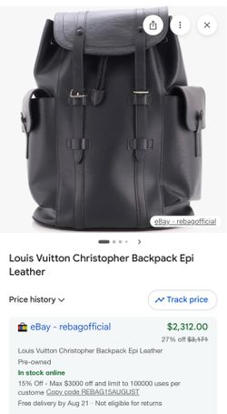 Louis Vuitton Christopher Backpack Epi Leather USED LIGHTLY