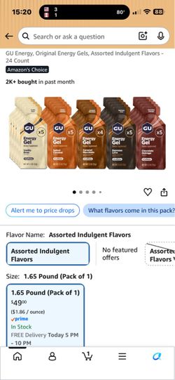 GU Energy Gels Assorted Indulgent Flavors 24 Count