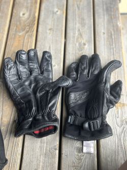 Spyder Lined Leather Ski Gloves