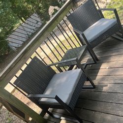 Black And Gray Patio Set 