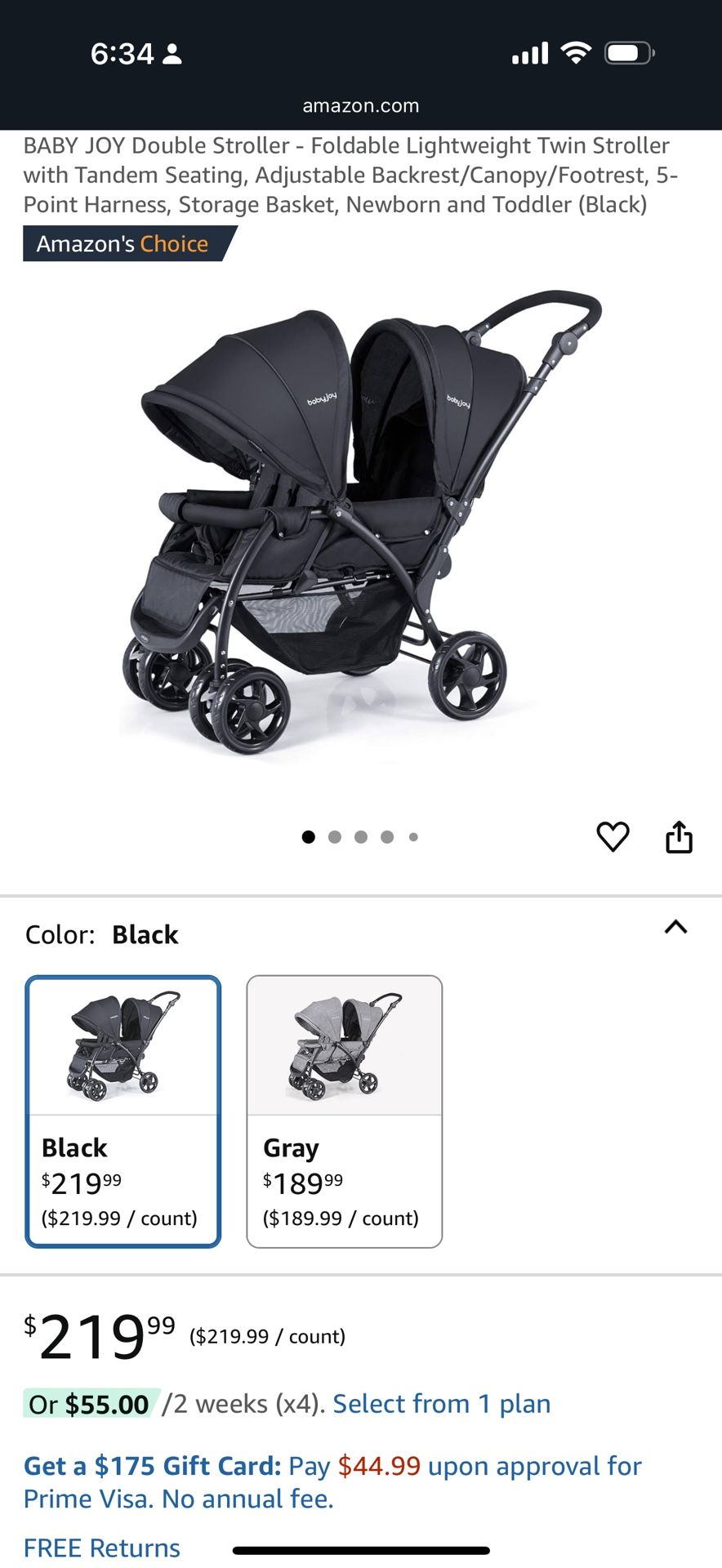 Double Stroller New