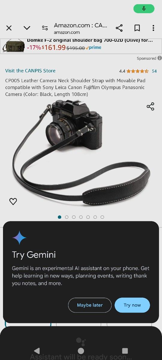 Canpis CP005 Leather Camera Strap Brand New 