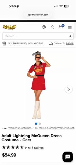 Lightening mc queen women costume