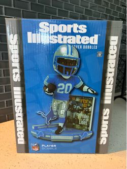 Barry sanders   Detroit lions large size bobble head new in box