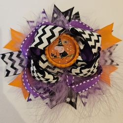 Peppa Pig Witch Halloween Bow Clip