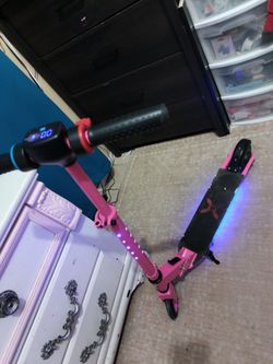 Electric pink scooter
