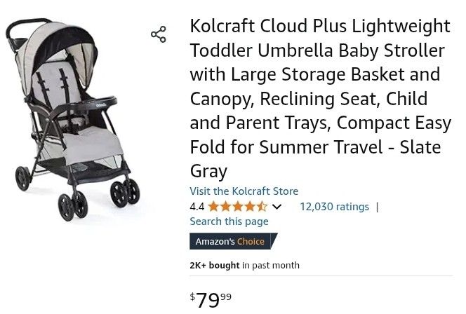 NEW* Kolcraft Baby Stroller
