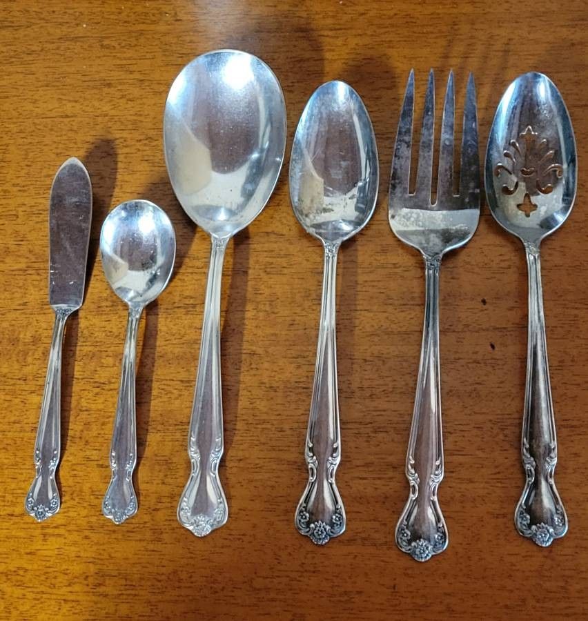 Rogers And Bro Silverplate Daybreak Elegant Lady, Set Of Six Serving Pieces 
