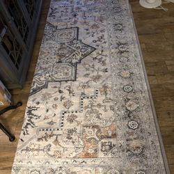 New!✨ 8x10 Distressed Floral Washable Rug