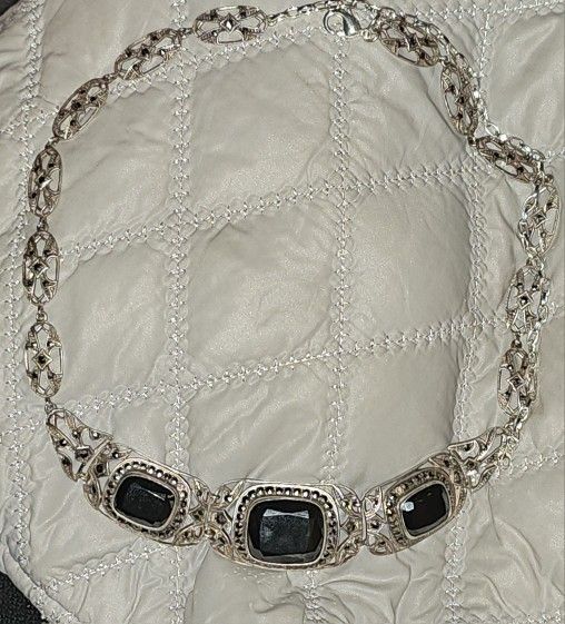 Art Deco sterling 925 Marcasite Necklace