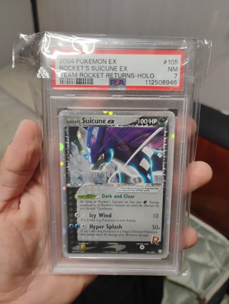 Pokemon Team Rockets Suicune PSA 7