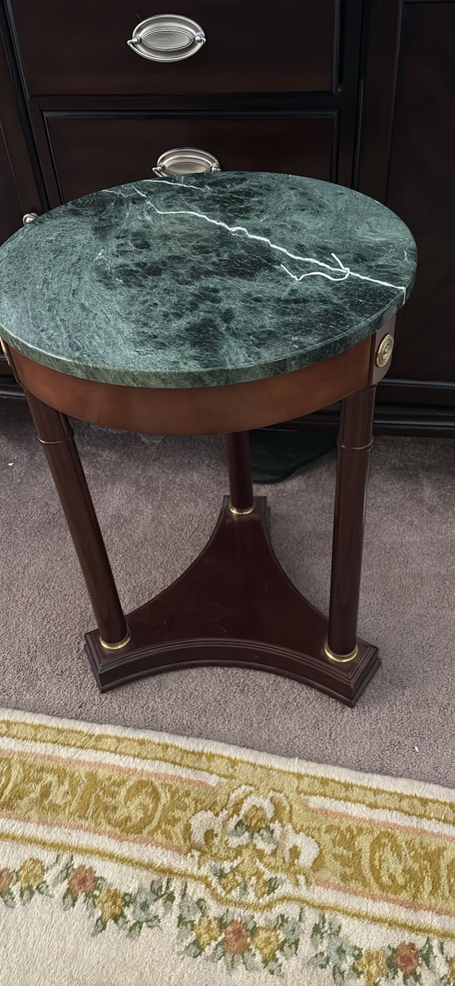 Marble Top End Table