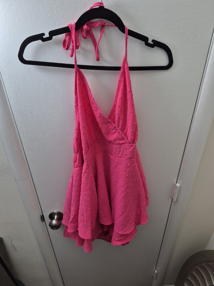 Pink Romper Dress For Women Size 2x BRAND NEW