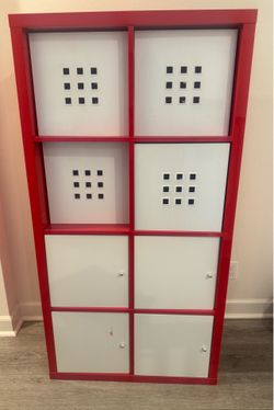 IKEA Storage Cabinet / Organizer - Red & White