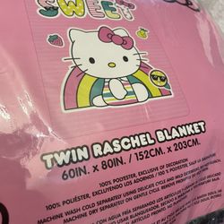 Hello kitty twin blanket