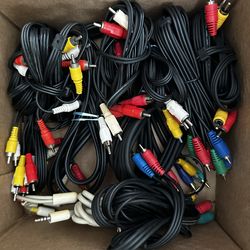 Lot of RCA AV Cables Audio Video Cords Bulk