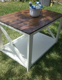 Wood country style coffee table