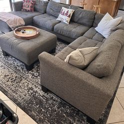 Large Couch With Ottoman