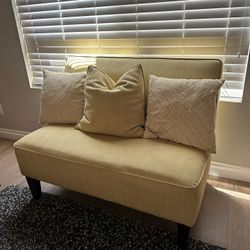 Awesome Yellow Couch And Pillows