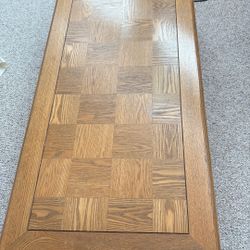 Solid Wood Coffee Table And End Table