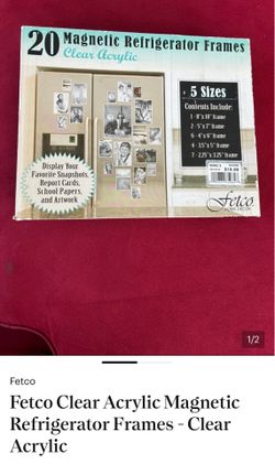 Fetco Clear Acrylic Magnetic Refrigerator Frames - Clear Acrylic