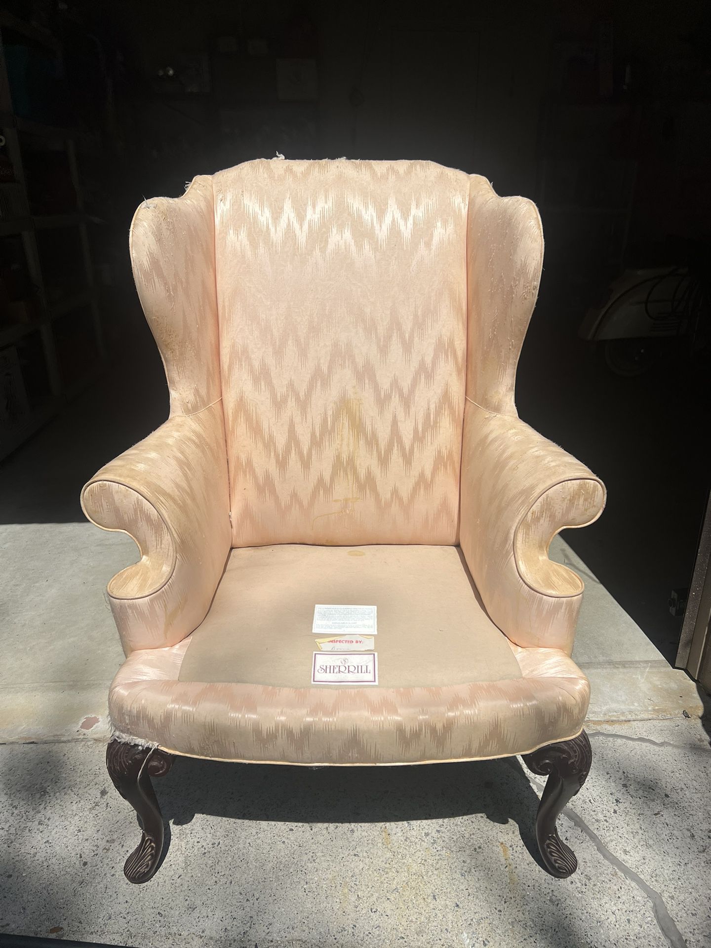 SHERRILL Wingback chair - Needs New Upholstery