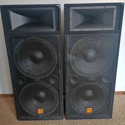 2-MR DJ PSD 3000 DOUBLE 15" Passive 3000 WATTS  3 Way DJ/PA Audio loud speaker 