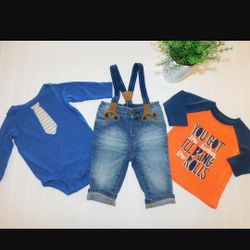 Baby Boys 3-6M 6M Fall Winter Outfit Clothes Lot ~ Thanksgiving!


