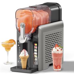 Slushie Machine for Home, No Ice Needed Frozen Drink Maker with Auto-Clean, LED Display, Perfect for Margaritas, Frappés, Milkshakes and More, Family 