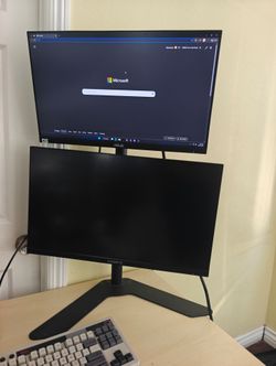 Dual monitor setup.