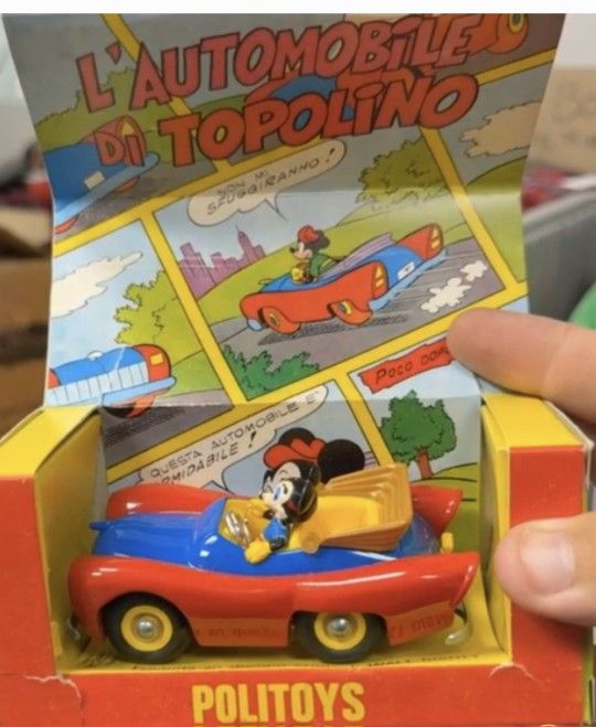 Vintage Polistil 600Politoys Mickey Mouse car L’automobile Di Topolino