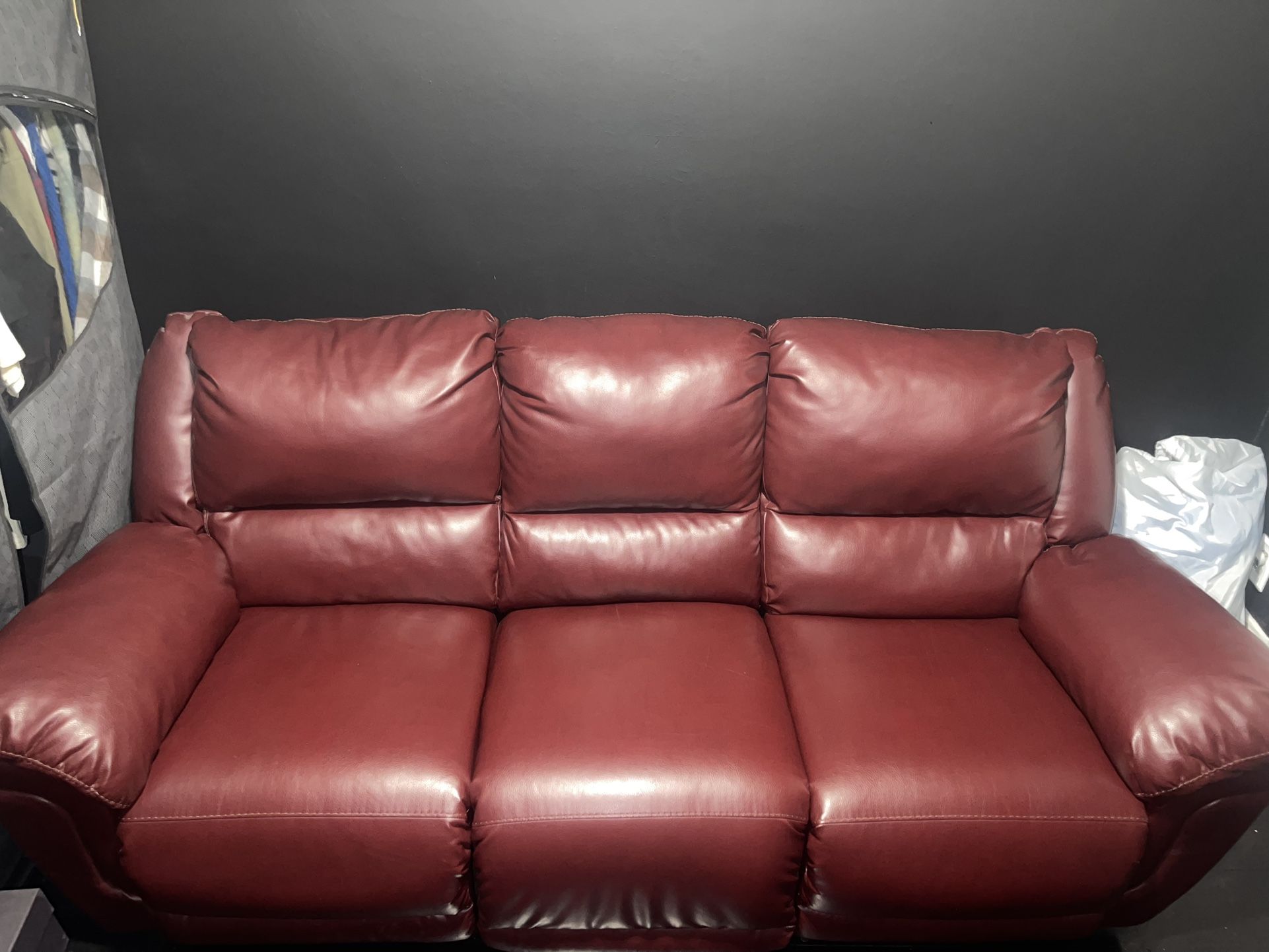 Red Leather Couch!