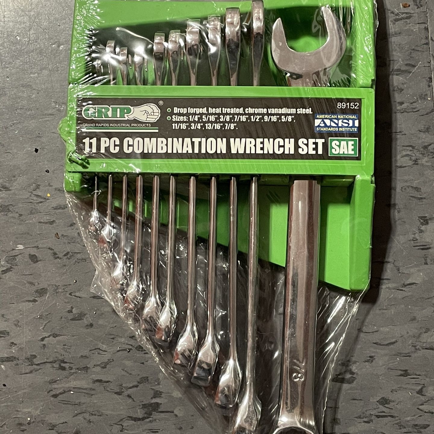 Last Set New 11 Pc SAE Combination Wrench Set