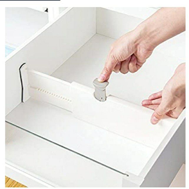 Set of 8 Adjustable Drawer Dividers Organizer Separators Plastic Dresser Organizer for Bedroom, Bathroom, Closet