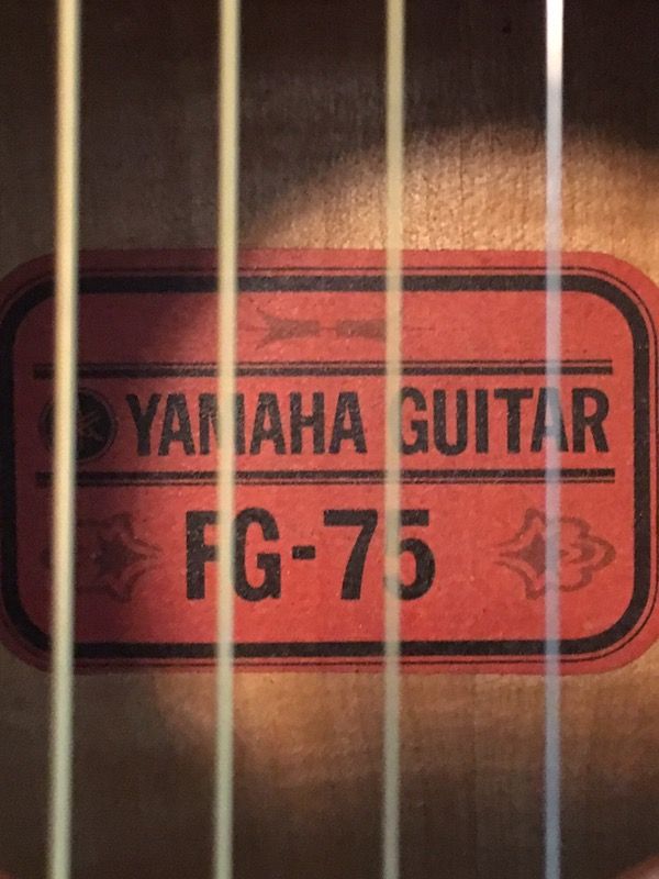 VINTAGE YAMAHA FG 75 ACOUSTIC GUITAR RED LABEL For Sale In Livingston vintage-yamaha-fg-75-acoustic-guitar-red-label-for-sale-in-livingston