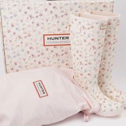 Love Shack Fancy x Hunter Boot Original Tall Rain Boot Sunrise Patchwork size 8