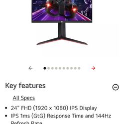 Lg 24” Gaming Monitor